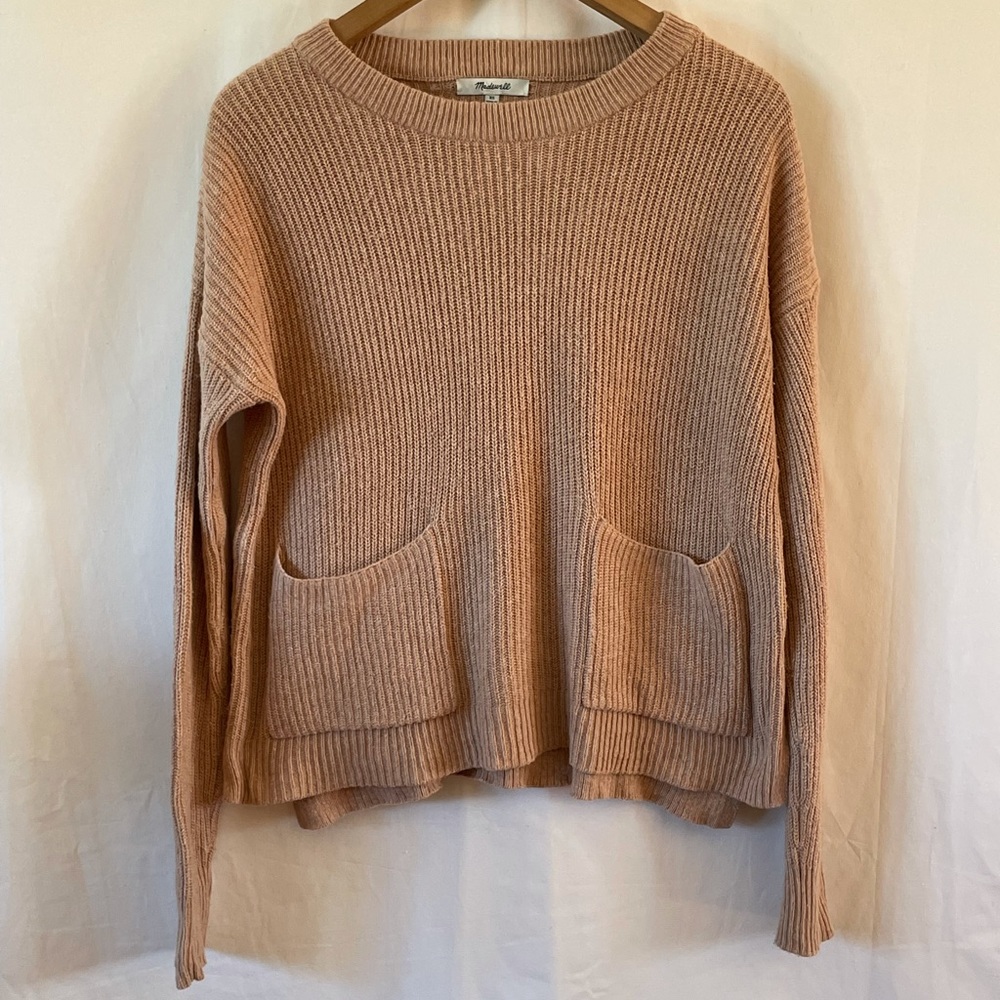 Madewell Blush Patch Pocket Sweater Size XS